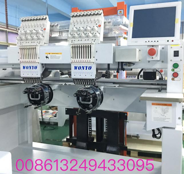 Máquina del bordado de la ropa de 9 agujas 2 cabezas