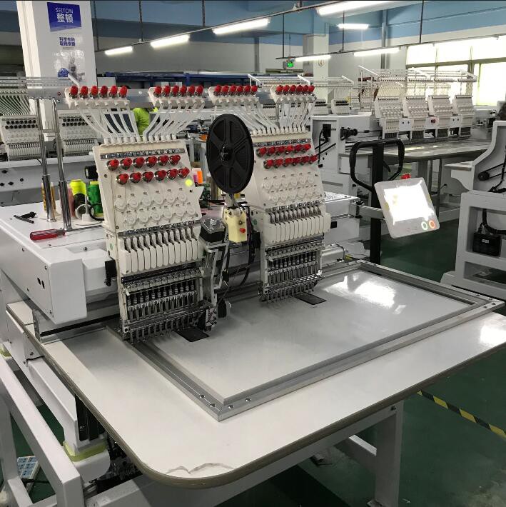 Newest 2 Head Computer Cap And T-shirt Embroidery Machine Manufacture