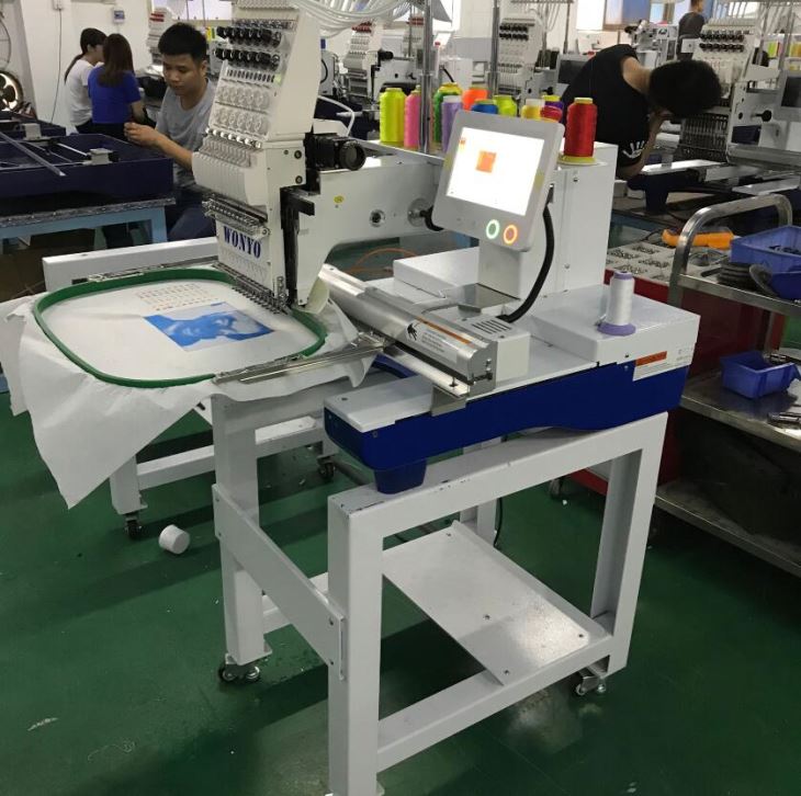 One Head Computer Flat Embroidery Machine Cap And T-shirt Embroidery