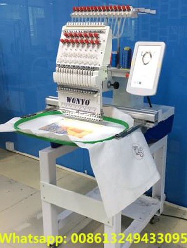 La última máquina del bordado de la camiseta del casquillo de la sola cabeza