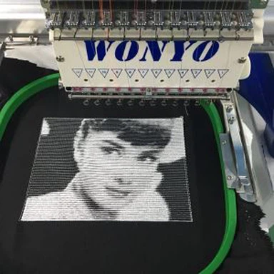 Diseño de fotos Máquina de bordado computarizado de una sola cabeza