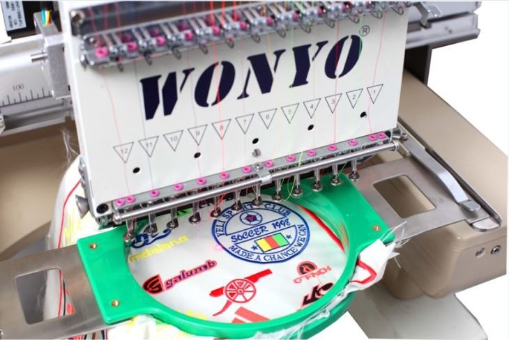 Cap Embroidery Machine 1 Head 15 Needles For Garments Embroidery 400*600mm