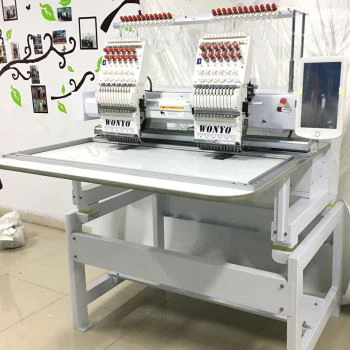 Máquina de bordar de 2 cabezales con múltiples cimientos