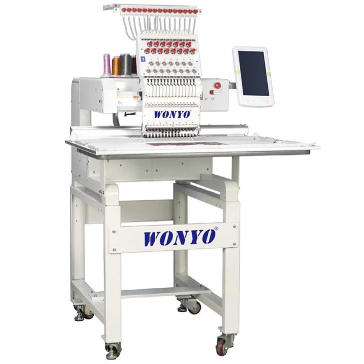 Tubular Single Head Wanyang Commerical Embroidery Machine For Shirt Cap Flat Embroidery in China
