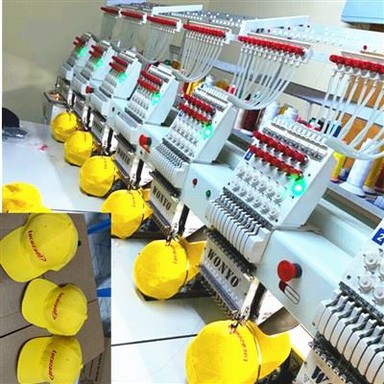 Máquina del bordado de la computadora del color de la cabeza 12 de la velocidad 8 para la camiseta y los casquillos 400 * 450 milímetro